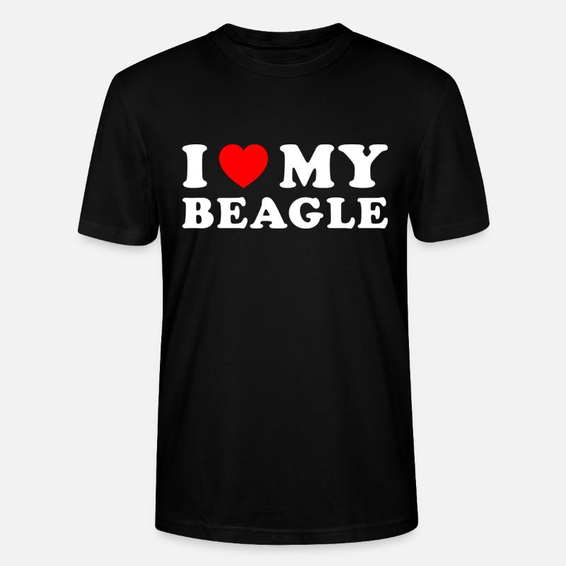 J’aime mon beagle - T-shirt bio CRAFTER Stanley Stella Unisexe - noir