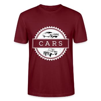 Only cars - Stanley/Stella CRAFTER Unisex Organic T-Shirt - burgundy - Front - Alina (178cm) & Michal (187cm)