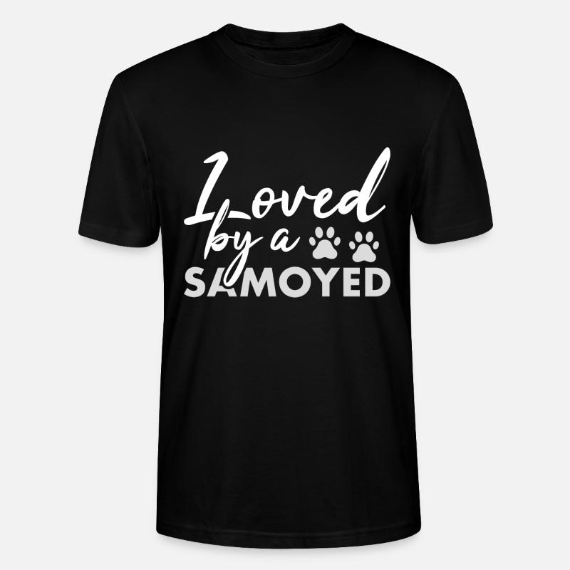 Loved By A Samoyed - Stanley/Stella Unisex Bio-T-Shirt CRAFTER - Schwarz