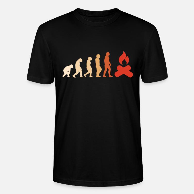 Camper Evolution Camping - Stanley/Stella CRAFTER Unisex Organic T-Shirt - black