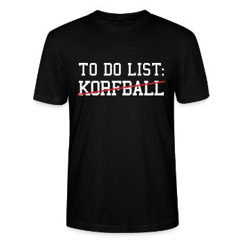 Sport To Do List Korfball - Stanley/Stella CRAFTER Unisex Organic T-Shirt - black - Front - Alina (178cm) & Michal (187cm)