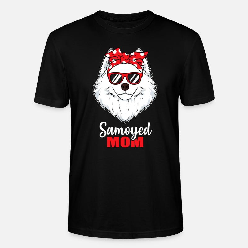 Samojede Hunde Mama Geschenk - Stanley/Stella Unisex Bio-T-Shirt CRAFTER - Schwarz