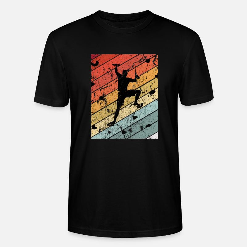 Retro Bouldern Geschenk - Stanley/Stella Unisex Bio-T-Shirt CRAFTER - Schwarz