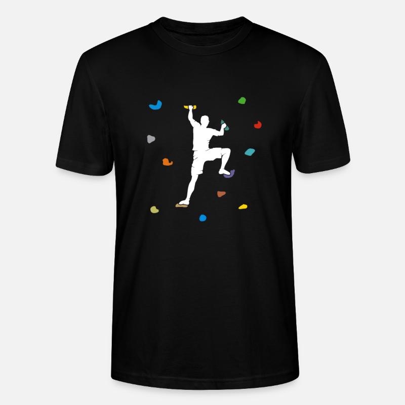 Bouldern Boulderhalle Wand Geschenk - Stanley/Stella Unisex Bio-T-Shirt CRAFTER - Schwarz