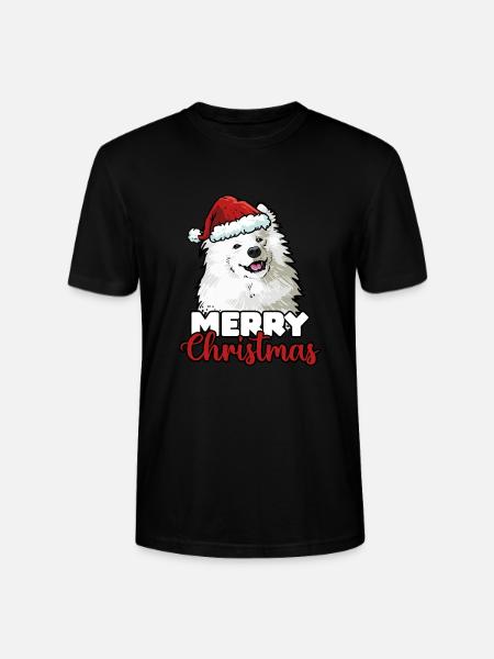 Glædelig jul Samoyed Hund Lovers Gift - Stanley Stella CRAFTER unisex økologisk-T-shirt - sort