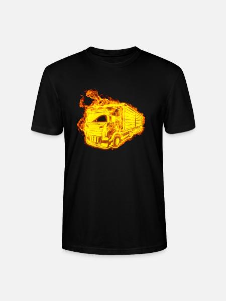 Fire Truck Driver Trucker - Stanley/Stella CRAFTER Unisex Organic T-Shirt - black