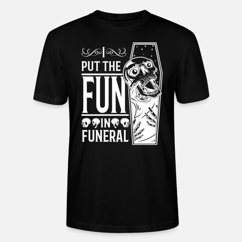 Drôle d’Undertaker Gravedigger Hearse - T-shirt bio CRAFTER Stanley Stella Unisexe - noir