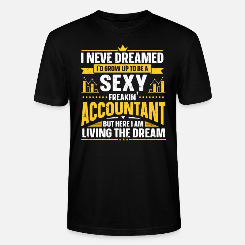 Drôles de comptables Dictons Impôts - T-shirt bio CRAFTER Stanley Stella Unisexe - noir