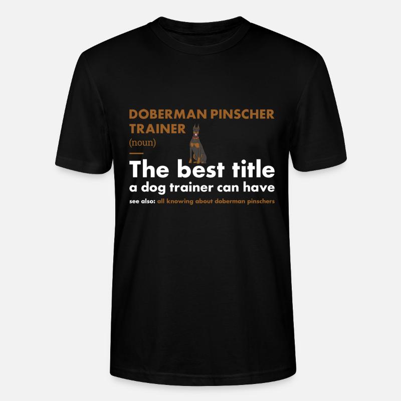 Doberman Pinscher Trainer Definiton - T-shirt bio CRAFTER Stanley Stella Unisexe - noir