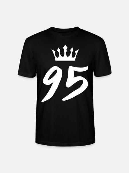 95 Number crown - Stanley/Stella CRAFTER Unisex Organic T-Shirt - black