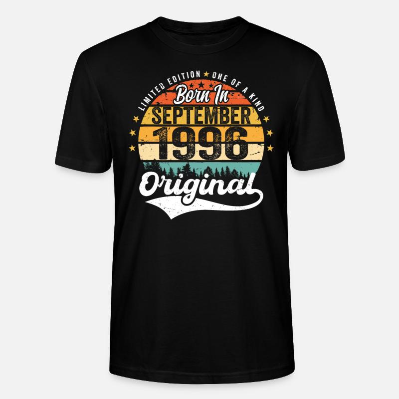 September 1996 Jubilee 1996 September - Stanley/Stella CRAFTER Unisex Organic T-Shirt - black