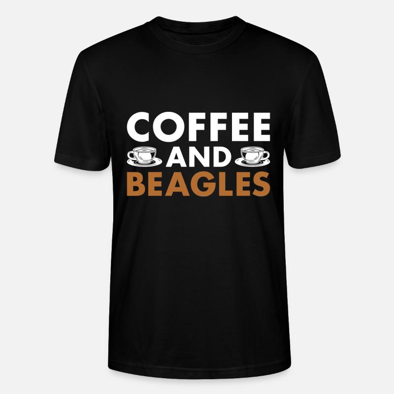 Coffee And Beagle - Stanley/Stella Unisex Bio-T-Shirt CRAFTER - Schwarz