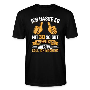 30. Geburtstag Mann Frau 30 Jahre - Stanley/Stella Unisex Bio-T-Shirt CRAFTER - Schwarz - Vorne - Alina (178cm) & Michal (187cm)
