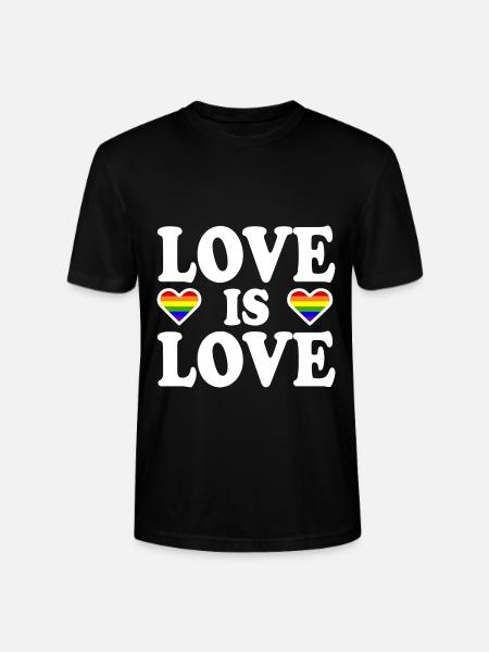 Love is love - Stanley/Stella CRAFTER Unisex Organic T-Shirt - black