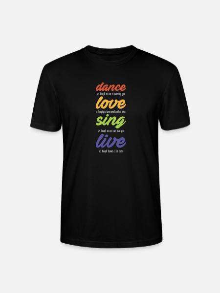 Dance-love-sing-live (dark) - Stanley/Stella CRAFTER Unisex Organic T-Shirt - black