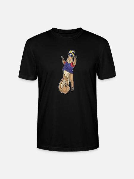 Squirrel Volleyball Player Volleyball - Stanley/Stella CRAFTER Unisex Organic T-Shirt - black