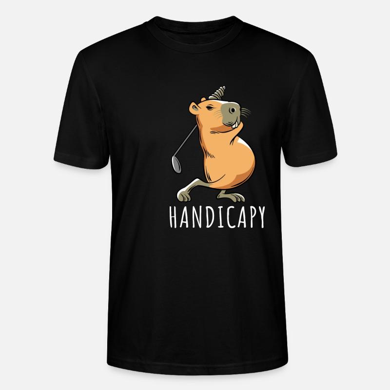 Capybara Golf Handicap - Handicapy - T-shirt bio CRAFTER Stanley Stella Unisexe - noir
