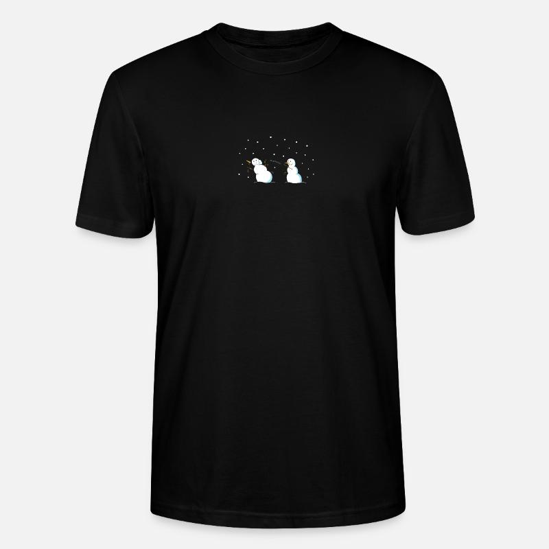 Combat de boules de neige - T-shirt bio CRAFTER Stanley Stella Unisexe - noir