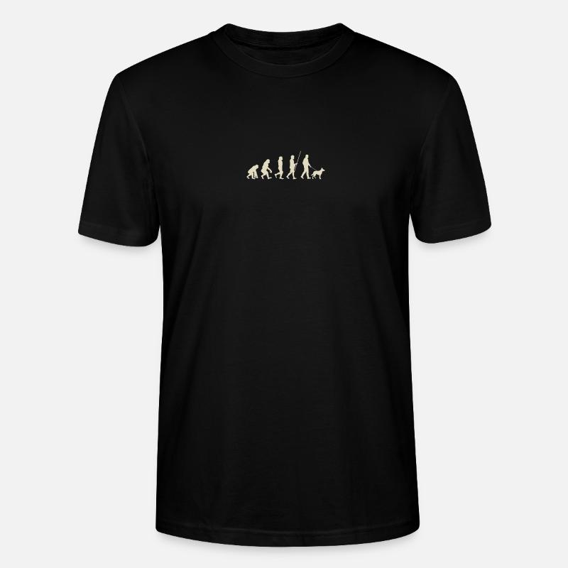 Illustration der Evolution der Menschheit - Stanley/Stella Unisex Bio-T-Shirt CRAFTER - Schwarz