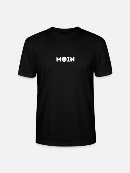 Moin mit Möwe S/W - Stanley/Stella Unisex Bio-T-Shirt CRAFTER - Schwarz