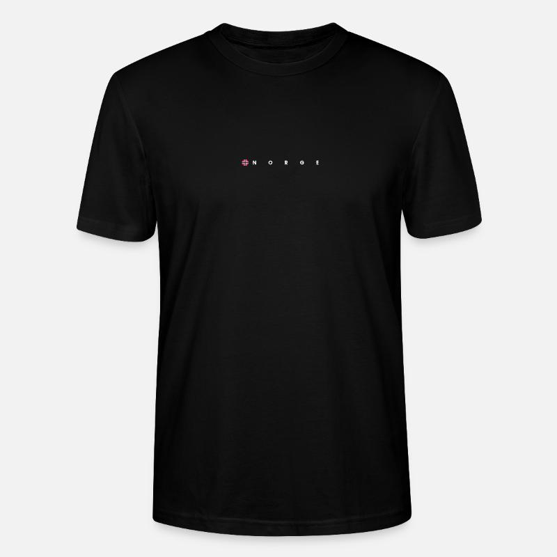 Flagge von Norge - Stanley/Stella Unisex Bio-T-Shirt CRAFTER - Schwarz