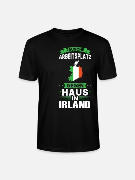 Irland Flagge Irisch Geschenk - Stanley/Stella Unisex Bio-T-Shirt CRAFTER - Schwarz