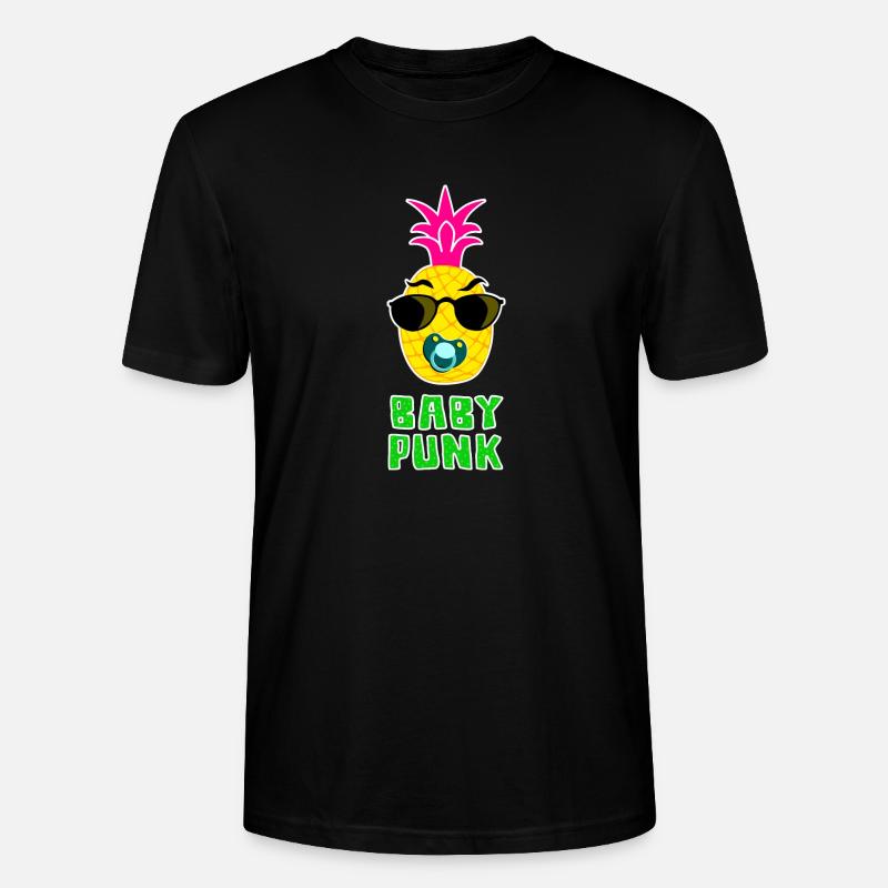 Bébé Punk Ananas cool - T-shirt bio CRAFTER Stanley Stella Unisexe - noir