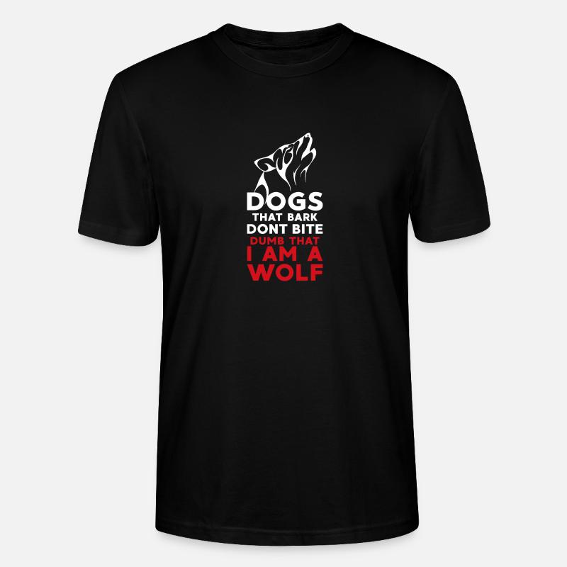 Wolf Spruch Indianer Sternzeichen - Stanley/Stella Unisex Bio-T-Shirt CRAFTER - Schwarz