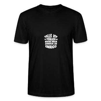 Jungesellenabschied Enrico - Stanley/Stella Unisex Bio-T-Shirt CRAFTER - Schwarz - Vorne - Alina (178cm) & Michal (187cm)