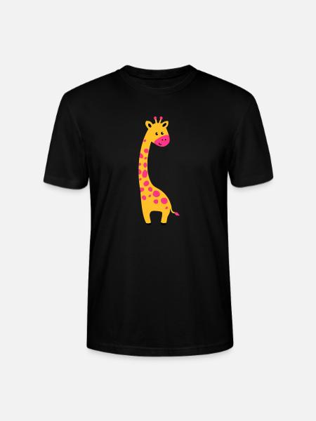 cute giraffe - Stanley/Stella Unisex Bio-T-Shirt CRAFTER - Schwarz