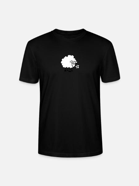 Mouton avec fleur - T-shirt bio CRAFTER Stanley Stella Unisexe - noir