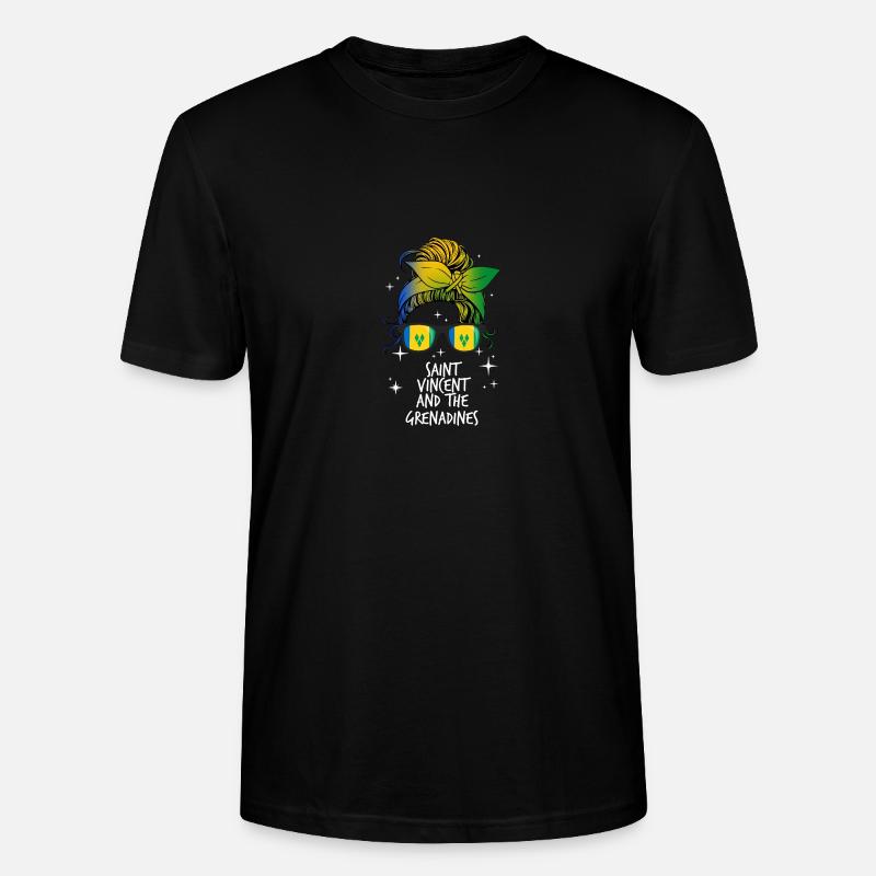Saint-Vincent-et-les Grenadines - T-shirt bio CRAFTER Stanley Stella Unisexe - noir