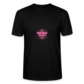Marie - Stanley/Stella Unisex Bio-T-Shirt CRAFTER - Schwarz - Vorne - Alina (178cm) & Michal (187cm)