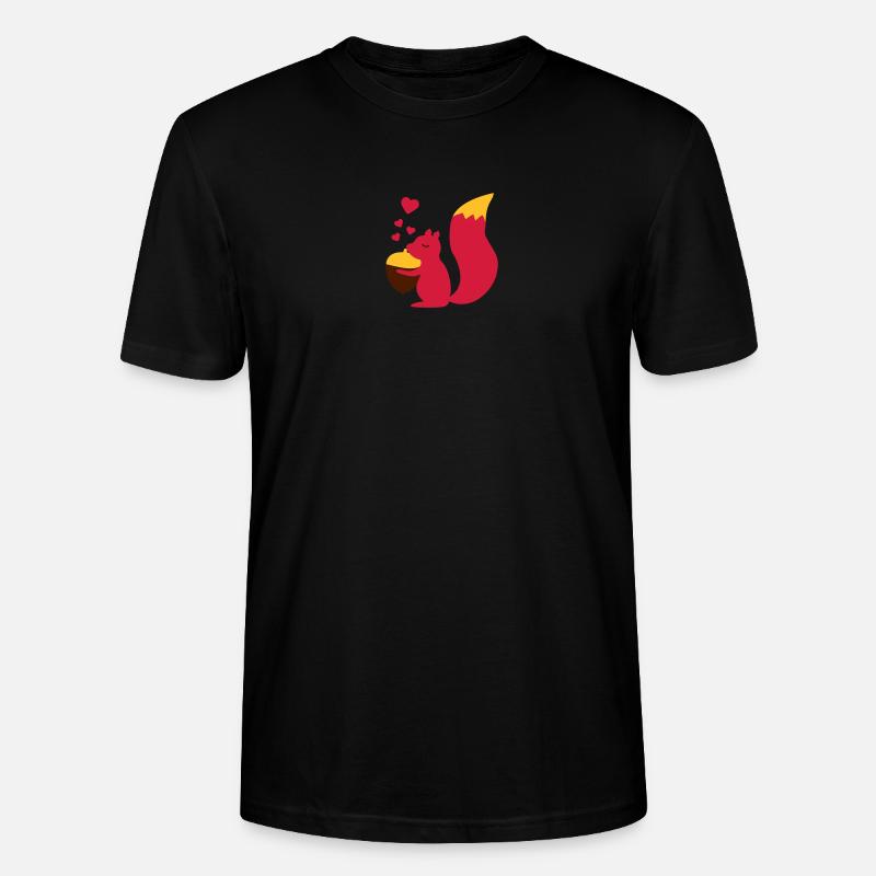 squirell love nuts - Stanley/Stella Unisex Bio-T-Shirt CRAFTER - Schwarz