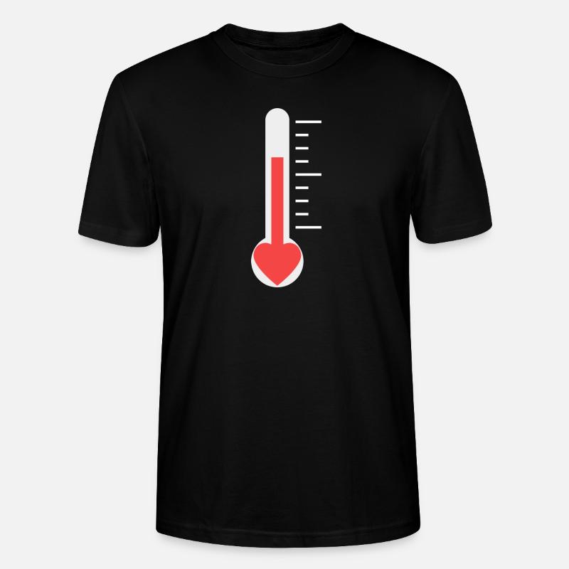 température du cœur - T-shirt bio CRAFTER Stanley Stella Unisexe - noir