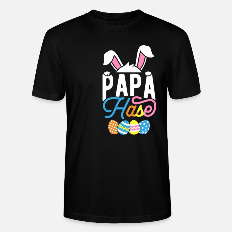 Papa Lapin - T-shirt bio CRAFTER Stanley Stella Unisexe - noir