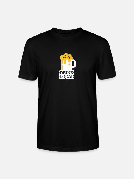 drink local - Stanley/Stella CRAFTER Unisex Organic T-Shirt - black
