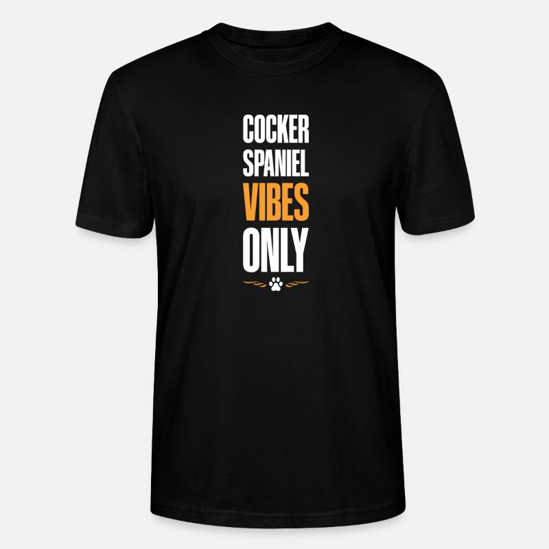 Cocker Spaniel Vibes uniquement - T-shirt bio CRAFTER Stanley Stella Unisexe - noir