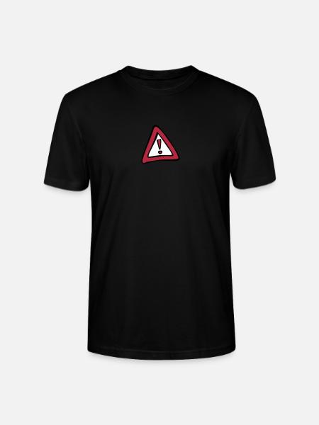 signalisation danger panneau triangle 50 - T-shirt bio CRAFTER Stanley Stella Unisexe - noir