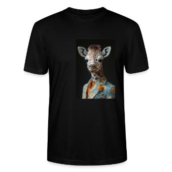 Giraffomax - Stanley/Stella Unisex Bio-T-Shirt CRAFTER - Schwarz - Vorne - Alina (178cm) & Michal (187cm)