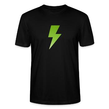 Elektrisch - Stanley/Stella Unisex Bio-T-Shirt CRAFTER - Schwarz - Vorne - Alina (178cm) & Michal (187cm)