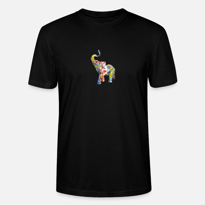 Elefant - Stanley/Stella Unisex Bio-T-Shirt CRAFTER - Schwarz