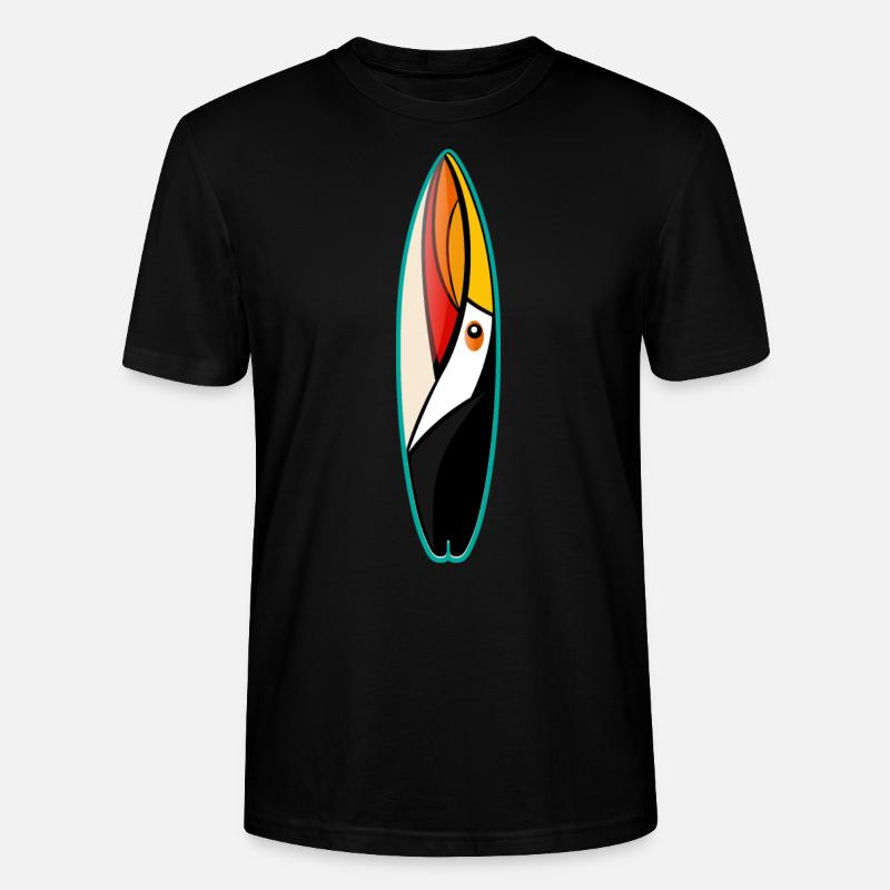 Planche de surf Toucan Surf - T-shirt bio CRAFTER Stanley Stella Unisexe - noir