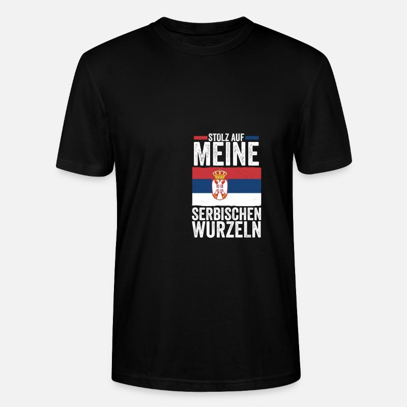 Serbe Serbe Serbie - T-shirt bio CRAFTER Stanley Stella Unisexe - noir