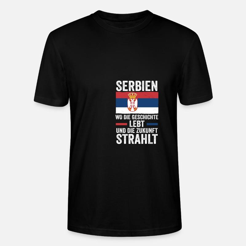Serbe Serbe Serbie - T-shirt bio CRAFTER Stanley Stella Unisexe - noir