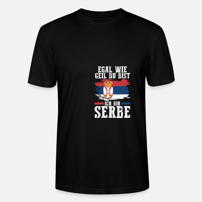 Serbe Serbe Serbie - T-shirt bio CRAFTER Stanley Stella Unisexe - noir