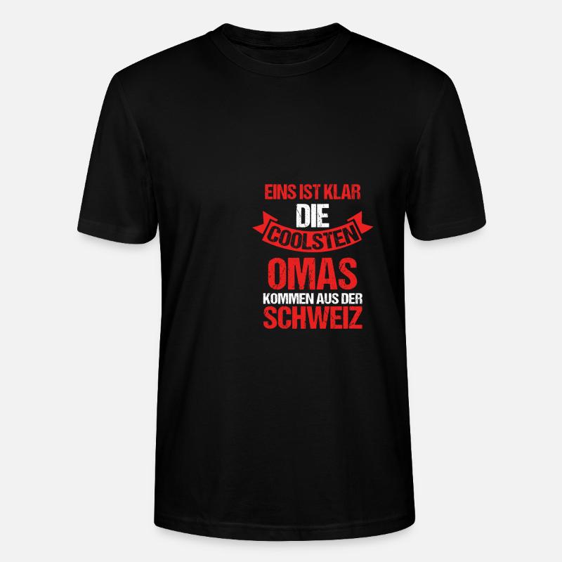 Schweizer Oma Großmutter Schweiz - Stanley/Stella Unisex Bio-T-Shirt CRAFTER - Schwarz