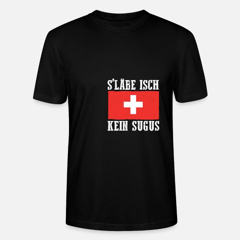 Schweizer Schweiz - Stanley/Stella Unisex Bio-T-Shirt CRAFTER - Schwarz