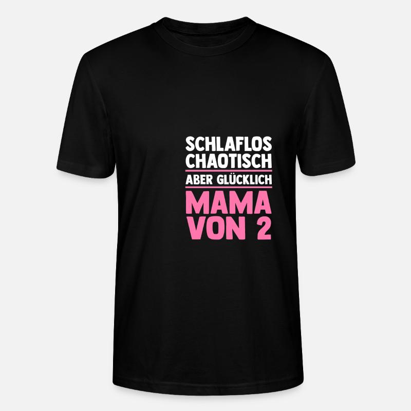 Mama Von 2 Kindern - Stanley/Stella Unisex Bio-T-Shirt CRAFTER - Schwarz