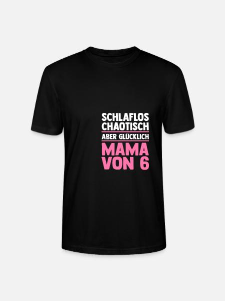 Mom of 6 children - Stanley/Stella CRAFTER Unisex Organic T-Shirt - black